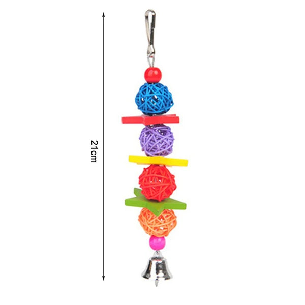 Image showcasing Hanging Rattan Toy - Avian Fashions